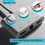 ZS-KL21820 3 in 1 8 Pin to 8 Pin Charging Port + 8 Pin Earphone Jack + 3.5mm Earphone Jack Earphone Adapter Adapter - Image 5