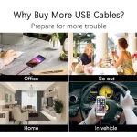 2 in 1 USB to 8 Pin + Micro USB Magnetic Metal Interface Nylon Braided Charging Cable, Length: 1m, 1m - Image 9