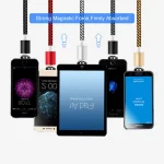 3 in 1 USB to 8 Pin + Type-C/USB-C + Micro USB Magnetic Metal Interface Nylon Braided Charging Cable, Length: 1m - Image 17