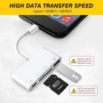 ZS-S1827 4 in 1 SD Card + TF Card + 8 Pin Charge + USB Interface to 8 Pin Interface Camera Reader Adapter, Support All iOS System - Image 5