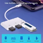 ZS-S1852 6 in 1 3 USB Female to 8 Pin Male OTG Camera Card Reader Adapter with SD & TF Card & 8 Pin Charging Interface, Support All iOS System - Image 6