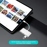 ZS-S1852 6 in 1 3 USB Female to 8 Pin Male OTG Camera Card Reader Adapter with SD & TF Card & 8 Pin Charging Interface, Support All iOS System - Image 7