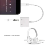 ZS-KL21804 2 in 1 8 Pin to 3.5mm Audio + 8 Pin Charging Interface, Earphone Adapter, Suitable for All IOS Systems - Image 3