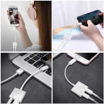 ZS-KL21804 2 in 1 8 Pin to 3.5mm Audio + 8 Pin Charging Interface, Earphone Adapter, Suitable for All IOS Systems - Image 9