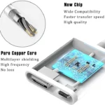 ZS-KL21806 2 in 1 8 Pin to USB 3.0 + Camera USB Read OTG Adapter, Compatible with IOS 13 and Above System - Image 12