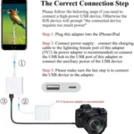 ZS-KL21806 2 in 1 8 Pin to USB 3.0 + Camera USB Read OTG Adapter, Compatible with IOS 13 and Above System - Image 13