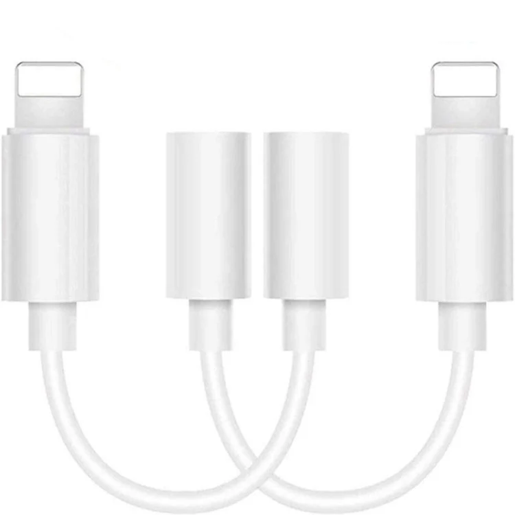 Zs-kl21836 2 PCS 8 Pin to 3.5mm Earphone Adapter Audio Adapter, Support All iOS System