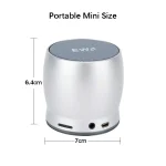 EWA A150 Portable Mini Bluetooth Speaker Wireless Hifi Stereo Strong Bass Music Boom Box Metal Subwoofer, Support Micro SD Card & 3.5mm AUX - Image 4