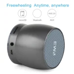 EWA A150 Portable Mini Bluetooth Speaker Wireless Hifi Stereo Strong Bass Music Boom Box Metal Subwoofer, Support Micro SD Card & 3.5mm AUX - Image 7