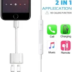 ZS-S1802 2 in 1 8 Pin Male to 8 Pin Charging + 8 Pin Audio Female Connector Earphone Adapter, Support Calls & Wire Control, Compatible with All IOS System - Image 4
