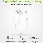ZS-S1801 2 in 1 8 Pin Male to 8 Pin Charging + 8 Pin Audio Female Connector Earphone Adapter, Support Calls, Compatible with All IOS System - Image 6