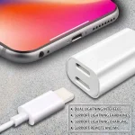ZS-S1801 2 in 1 8 Pin Male to 8 Pin Charging + 8 Pin Audio Female Connector Earphone Adapter, Support Calls, Compatible with All IOS System - Image 10