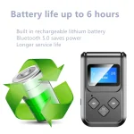 T15 2 in 1 Bluetooth 5.0 Music Receiver Transmitter with Screen - Image 7