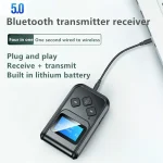 T15 2 in 1 Bluetooth 5.0 Music Receiver Transmitter with Screen - Image 8