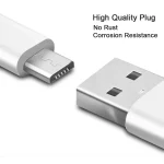 2.4A USB Male to Micro USB Male Interface Charge Cable, Length: 1m(White) - Image 3