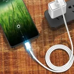 2.4A USB Male to Micro USB Male Interface Charge Cable, Length: 1m(White) - Image 7