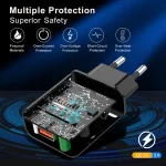 Mini QC3.0 USB 18W Mobile Phone Tablet Universal Fast Charger, EU Plug, EU Plug - Image 6