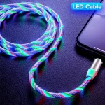 USB to 8 Pin Magnetic Suction Colorful Streamer Mobile Phone Charging Cable, Length: 1m, 1m - Image 4