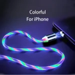 USB to 8 Pin Magnetic Suction Colorful Streamer Mobile Phone Charging Cable, Length: 1m, 1m - Image 6