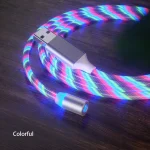 USB to 8 Pin Magnetic Suction Colorful Streamer Mobile Phone Charging Cable, Length: 1m, 1m - Image 7