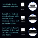 USB to 8 Pin Magnetic Suction Colorful Streamer Mobile Phone Charging Cable, Length: 1m, 1m - Image 10