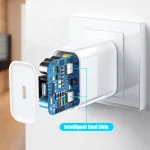 2 in 1 PD 20W Single USB-C / Type-C Port Travel Charger + 3A PD3.0 USB-C / Type-C to USB-C / Type-C Fast Charge Data Cable Set, Cable Length: 1m, EU Plug - Image 5