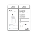 2 in 1 PD 20W Single USB-C / Type-C Port Travel Charger + 3A PD3.0 USB-C / Type-C to USB-C / Type-C Fast Charge Data Cable Set, Cable Length: 1m, EU Plug - Image 9