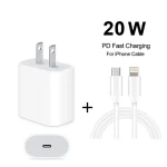 2 in 1 PD 20W Single USB-C / Type-C Port Travel Charger + 3A PD3.0 USB-C / Type-C to 8 Pin Fast Charge Data Cable Set, Cable Length: 1m, US Plug - Image 2