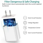 2 in 1 PD 20W Single USB-C / Type-C Port Travel Charger + 3A PD3.0 USB-C / Type-C to 8 Pin Fast Charge Data Cable Set, Cable Length: 1m, US Plug - Image 6