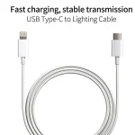 2 in 1 PD 20W Single USB-C / Type-C Port Travel Charger + 3A PD3.0 USB-C / Type-C to 8 Pin Fast Charge Data Cable Set, Cable Length: 1m, US Plug - Image 7