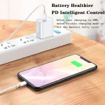 2 in 1 PD 20W Single USB-C / Type-C Port Travel Charger + 3A PD3.0 USB-C / Type-C to 8 Pin Fast Charge Data Cable Set, Cable Length: 2m, EU Plug - Image 9