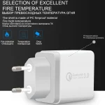 SDC-30W 30W QC 3.0 USB + 2.4A Dual USB 2.0 Ports Mobile Phone Tablet PC Universal Quick Charger Travel Charger, EU Plug - Image 6