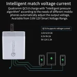 SDC-30W 2 in 1 USB to 8 Pin Data Cable + 30W QC 3.0 USB + 2.4A Dual USB 2.0 Ports Mobile Phone Tablet PC Universal Quick Charger Travel Charger Set, US Plug - Image 8
