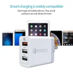 SDC-30W 2 in 1 USB to 8 Pin Data Cable + 30W QC 3.0 USB + 2.4A Dual USB 2.0 Ports Mobile Phone Tablet PC Universal Quick Charger Travel Charger Set, US Plug - Image 9