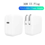 2 in 1 PD3.0 30W USB-C / Type-C Travel Charger with Detachable Foot + PD3.0 3A USB-C / Type-C to USB-C / Type-C Fast Charge Data Cable Set, Cable Length: 1m, US Plug - Image 2