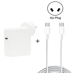 2 in 1 PD3.0 30W USB-C / Type-C Travel Charger with Detachable Foot + PD3.0 3A USB-C / Type-C to USB-C / Type-C Fast Charge Data Cable Set, Cable Length: 1m, AU Plug