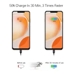 2 in 1 PD3.0 30W USB-C / Type-C Travel Charger with Detachable Foot + PD3.0 3A USB-C / Type-C to USB-C / Type-C Fast Charge Data Cable Set, Cable Length: 1m, UK Plug - Image 10