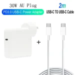 2 in 1 PD 30W USB-C / Type-C + 3A PD 3.0 USB-C / Type-C to USB-C / Type-C Fast Charge Data Cable Set, Cable Length: 2m, AU Plug - Image 3