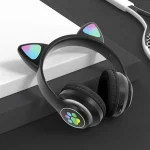 TN-28 3.5mm Bluetooth 5.0 Dual Connection RGB Cat Ear Bass Stereo Noise-cancelling Headphones Support TF Card With Mic - Image 13