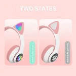 TN-28 3.5mm Bluetooth 5.0 Dual Connection RGB Cat Ear Bass Stereo Noise-cancelling Headphones Support TF Card With Mic - Image 10