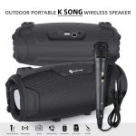 NewRixing NR3026M TWS Outdoor Portable K-song Wireless Bluetooth Speaker High-power Aduio Amplifer with Shoulder Strap & Microphone, Support TF Card / FM - Image 3