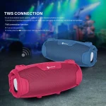 NewRixing NR3026M TWS Outdoor Portable K-song Wireless Bluetooth Speaker High-power Aduio Amplifer with Shoulder Strap & Microphone, Support TF Card / FM - Image 5