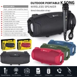 NewRixing NR3026M TWS Outdoor Portable K-song Wireless Bluetooth Speaker High-power Aduio Amplifer with Shoulder Strap & Microphone, Support TF Card / FM - Image 7