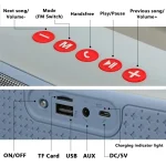 T&G TG271 TWS Subwoofer Bluetooth Speaker With Braided Rope, Support USB/AUX/TF Card/FM - Image 2