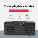 T&G TG174 TWS Mmirror Bluetooth Speaker, Support Alarm Clock / Time & Temperature Display / Micro SD Card / FM / MP3 - Image 2