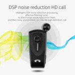 F930 CSR4.1 Retractable Cable Caller Vibration Reminder Anti-theft Bluetooth Headset, Black, White, Gold, Silver - Image 3