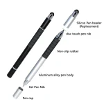 AT-12 3 in 1 Touch Screen Capacitive Pen with Common Writing Pen & Mobile Phone Writing Pen Function is Suitable for Apple / Huawei / Samsung - Image 2