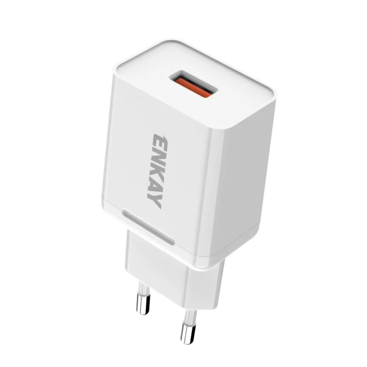 ENKAY Hat-Prince T033 18W USB QC 3.0 Fast Charging Travel Charger Power Adapter, EU Plug