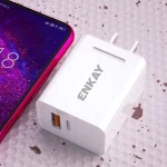 ENKAY Hat-Prince U033 18W 3A PD+QC 3.0 Fast Charging Travel Charger Power Adapter, US Plug - Image 5