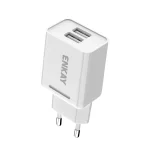 ENKAY Hat-Prince T003-1 10.5W 2.1A Dual USB Charging EU Plug Travel Power Adapter, With 2.1A 1m 8 Pin Cable, With 2.1A 1m Type-C Cable, With 2.1A 1m Micro USB Cable - Image 2